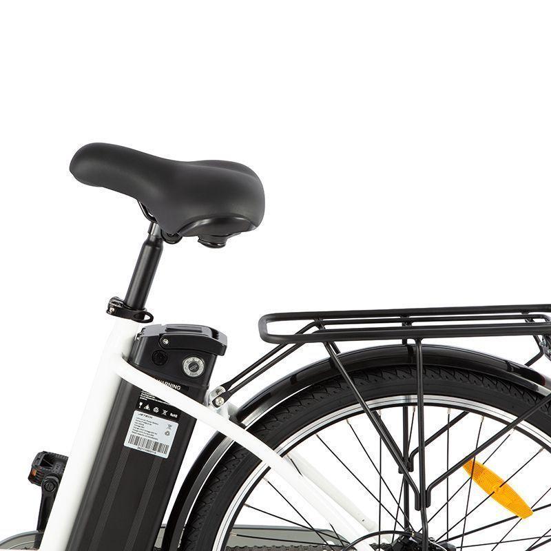 Bicicleta Electrica New City Blanca Canasto Aro26-3