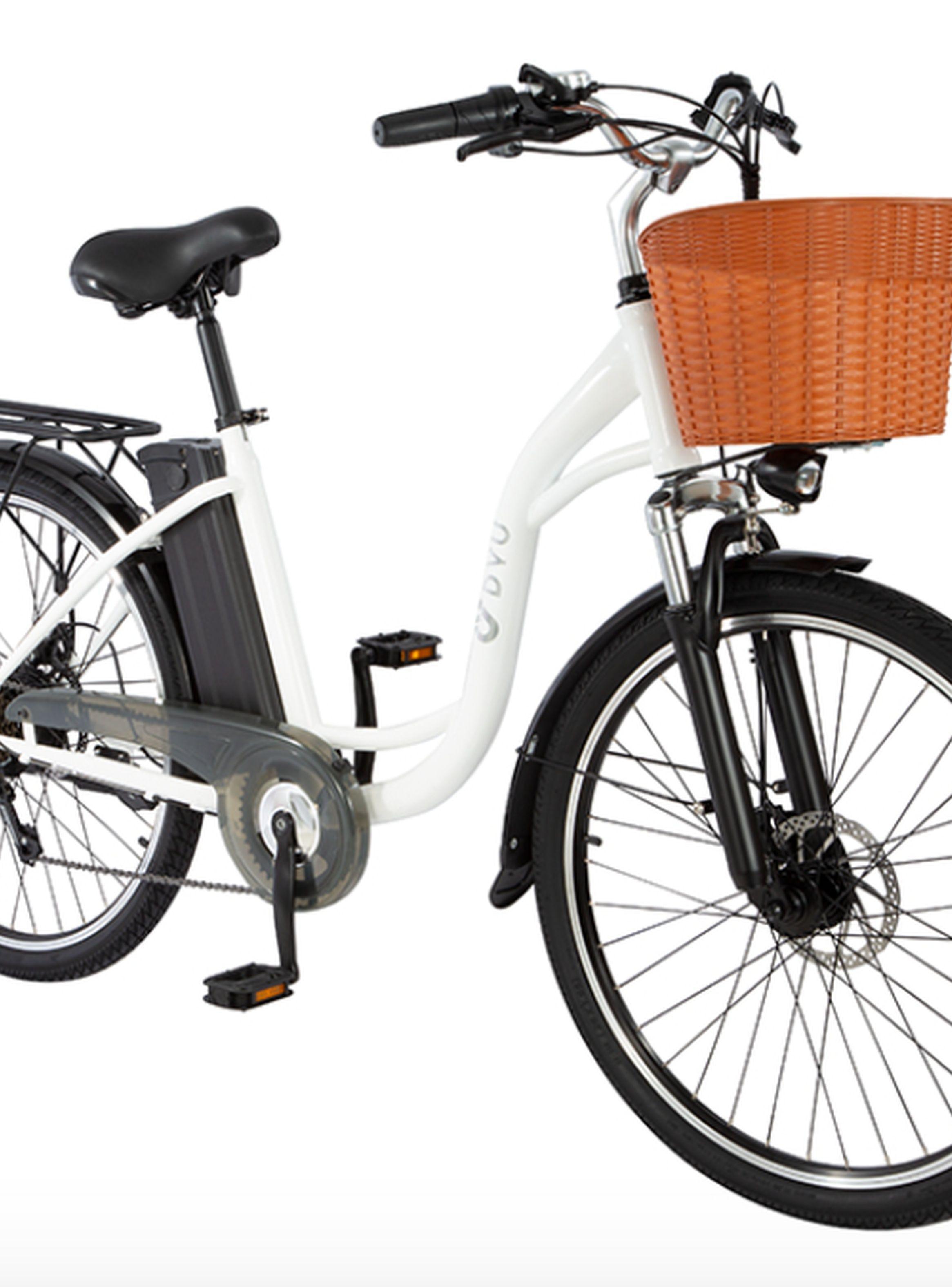 Bicicleta Electrica New City Blanca Canasto Aro26-7