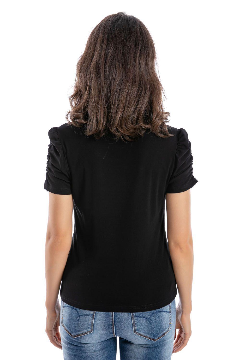 Polera Manga Princesa Negro Nicopoly-2
