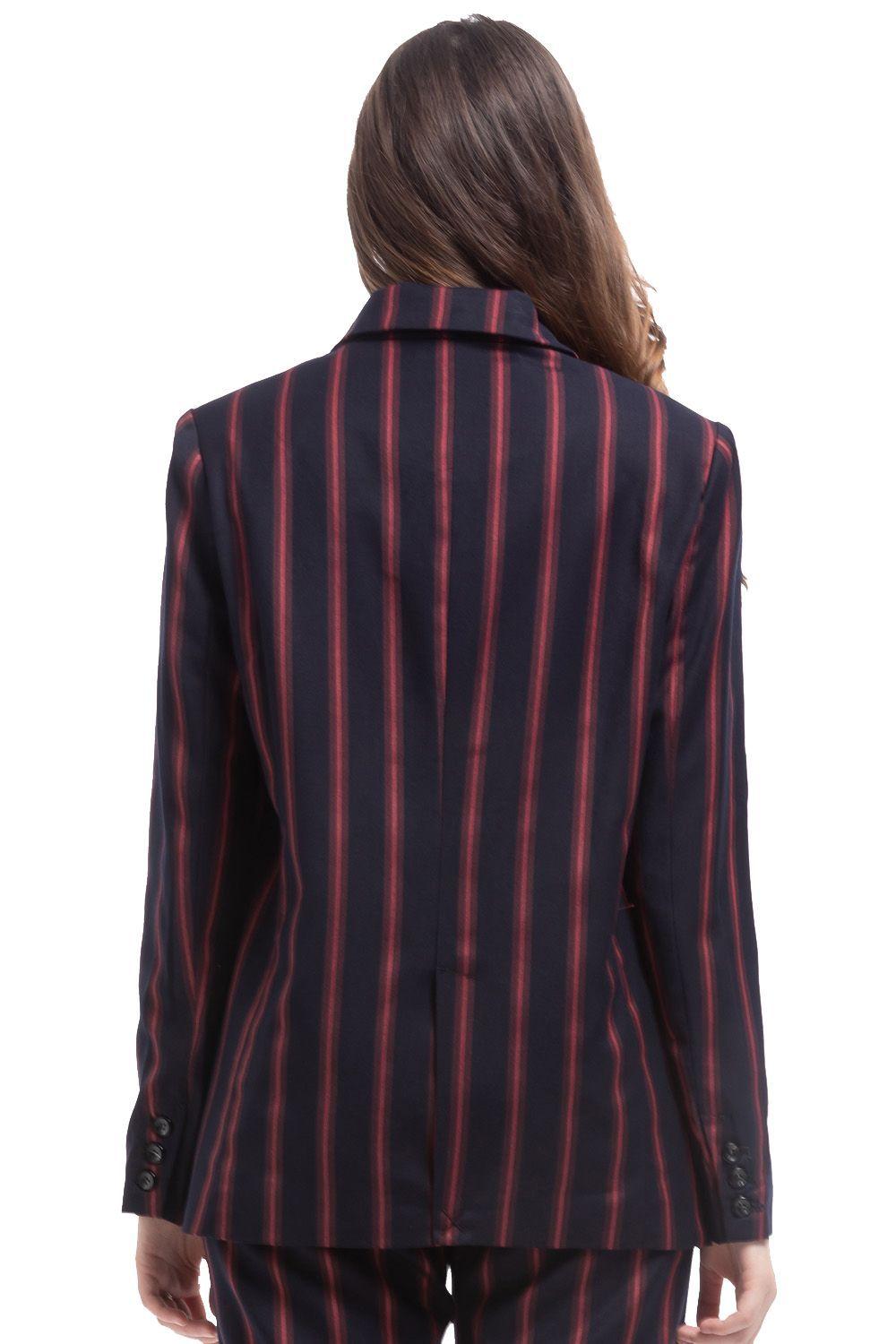 Chaqueta Rayas Verticales Negro Nicopoly-2