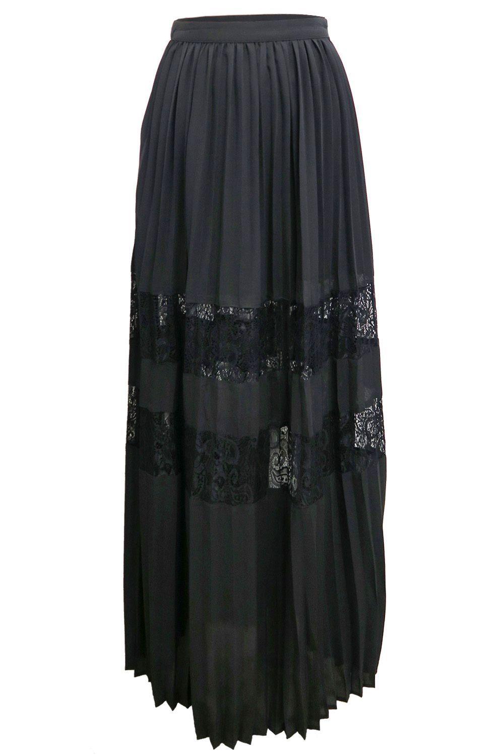 Maxi Falda Encaje Negro Nicopoly-0