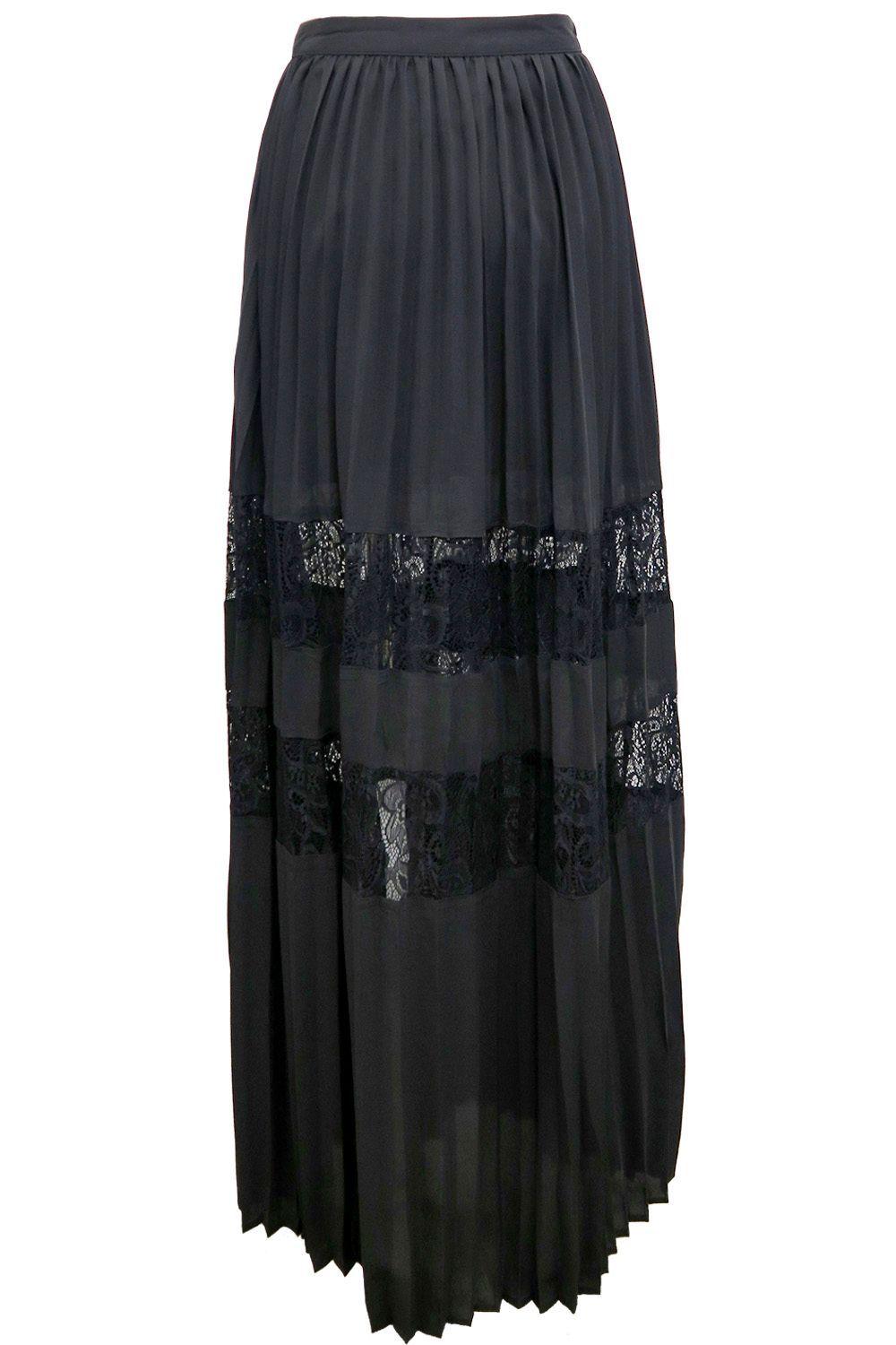 Maxi Falda Encaje Negro Nicopoly-1