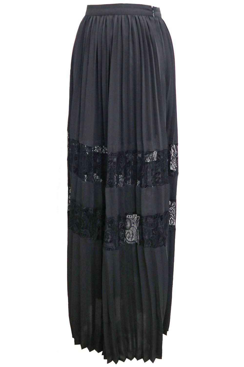 Maxi Falda Encaje Negro Nicopoly-2