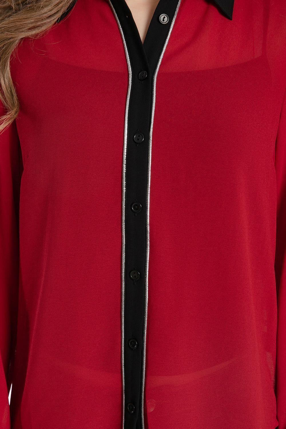 Blusa Detalles Plateados Burdeos Nicopoly-3
