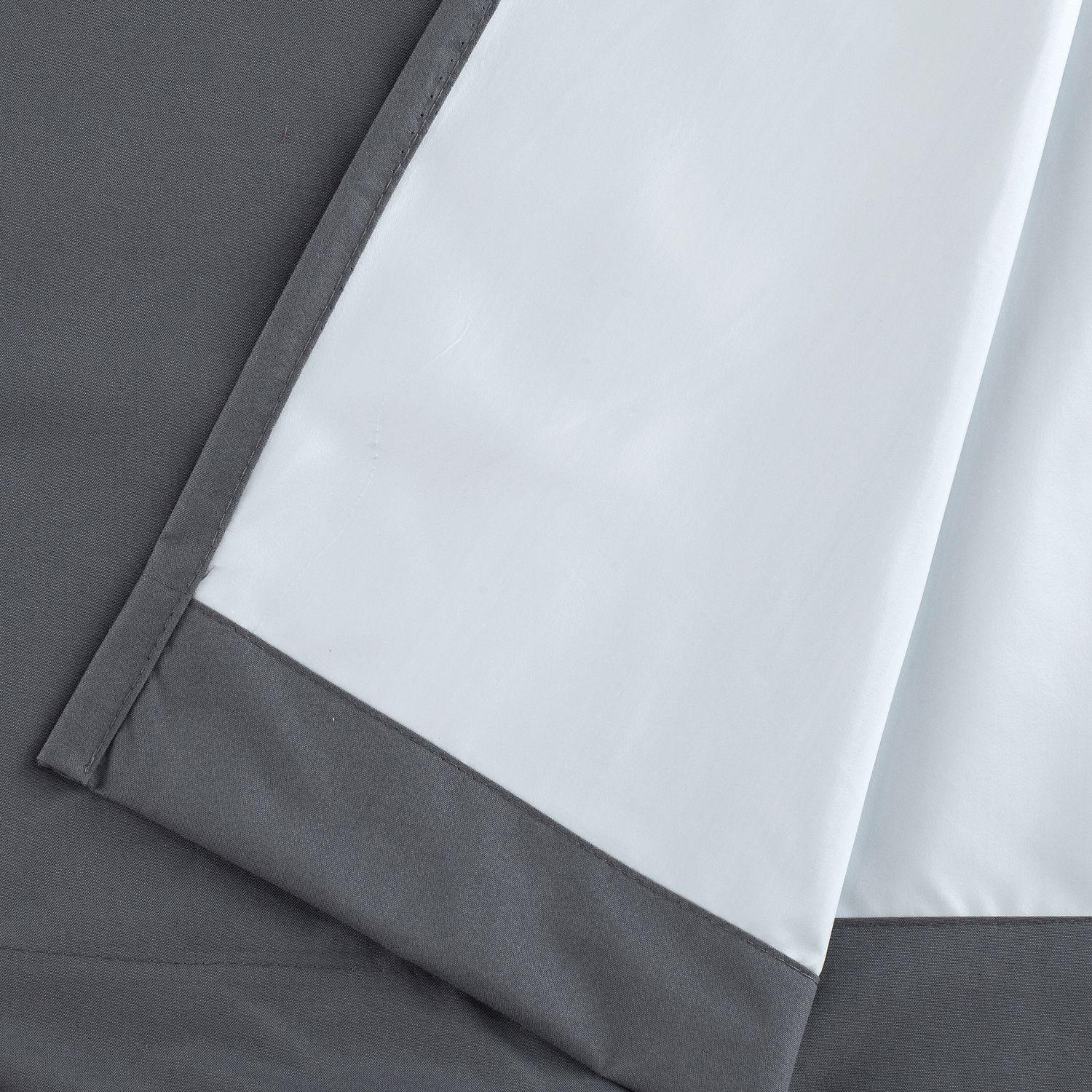 Pack 2 Cortina Tradicional 100% Blackout Gris Oscuro-2