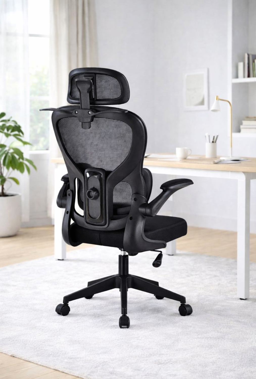Silla Ergonomica de Oficina para Escritorio Negra-0