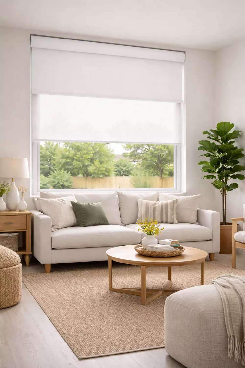 Cortina Roller Doble Blackout / Sunscreen Blanco 120X240-0