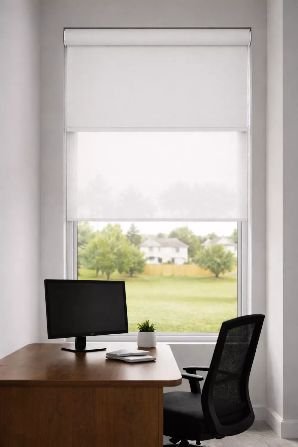 Cortina Roller Doble Blackout / Sunscreen Blanco 120X240-2