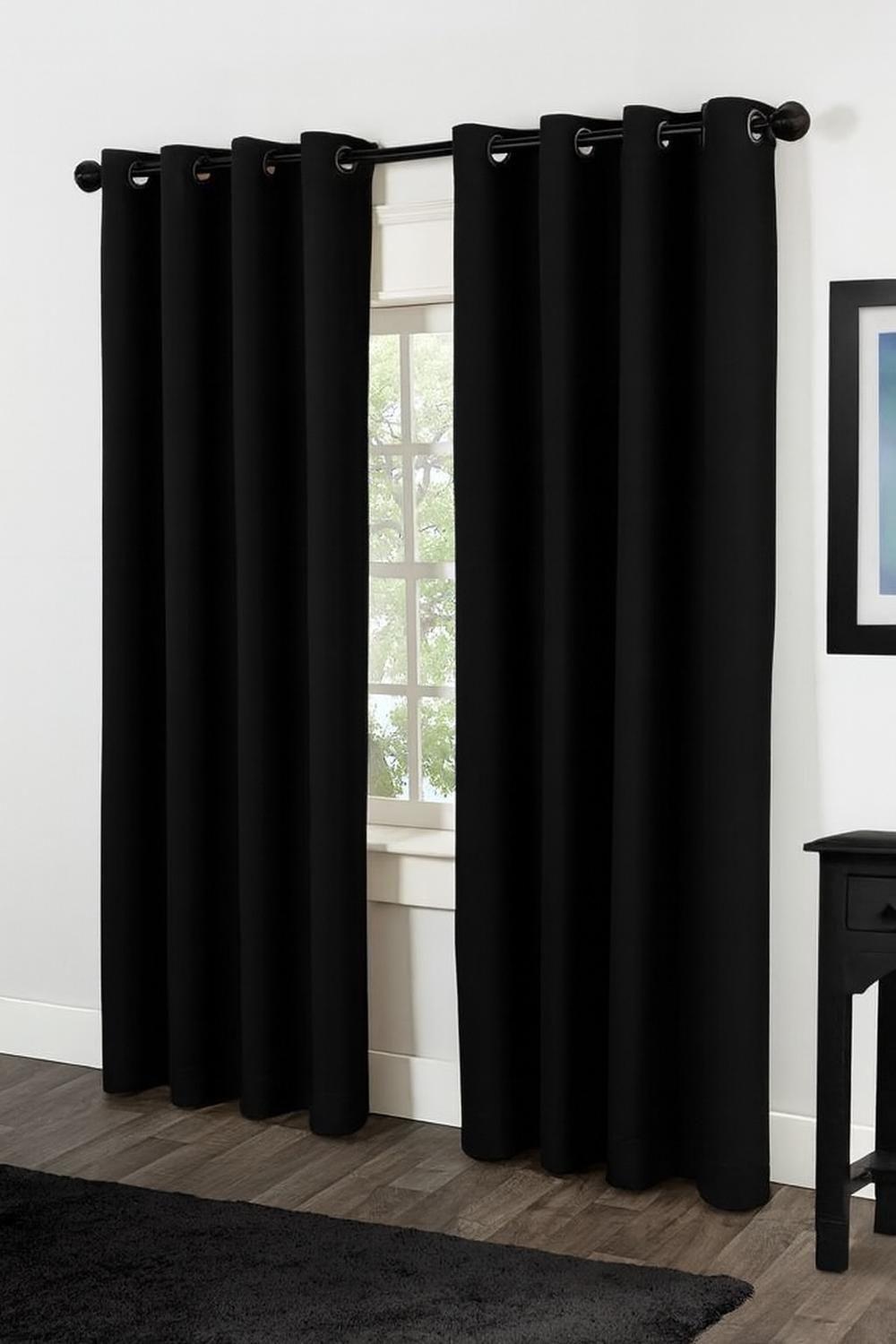 Cortina Tradicional 100% Blackout Negro-4