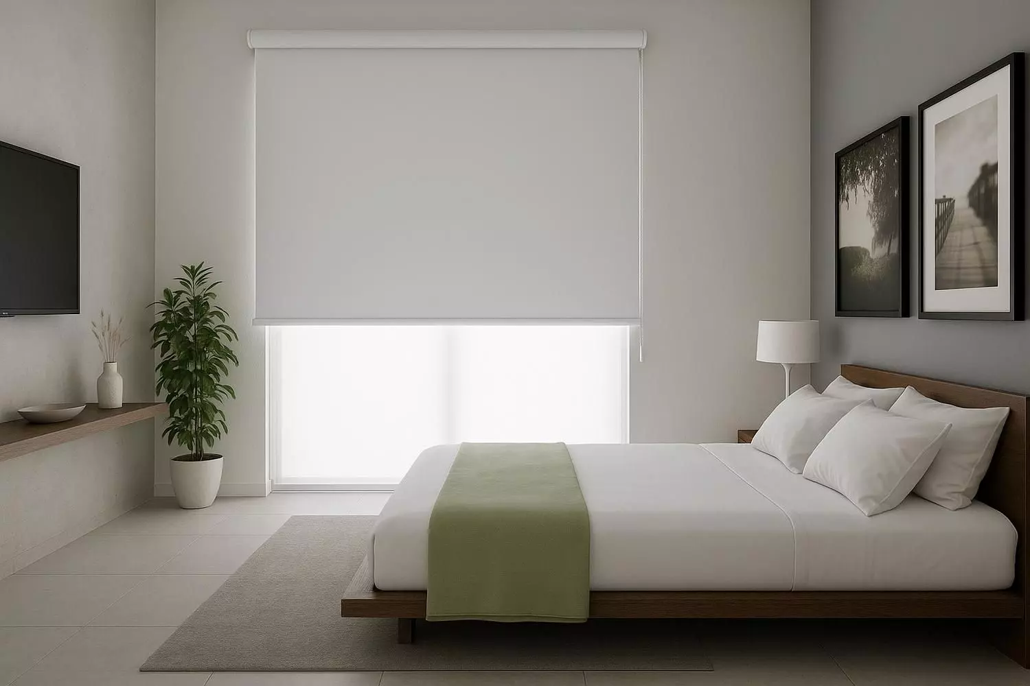 Cortina Roller Blackout Color Blanco 150x160 Clems-2
