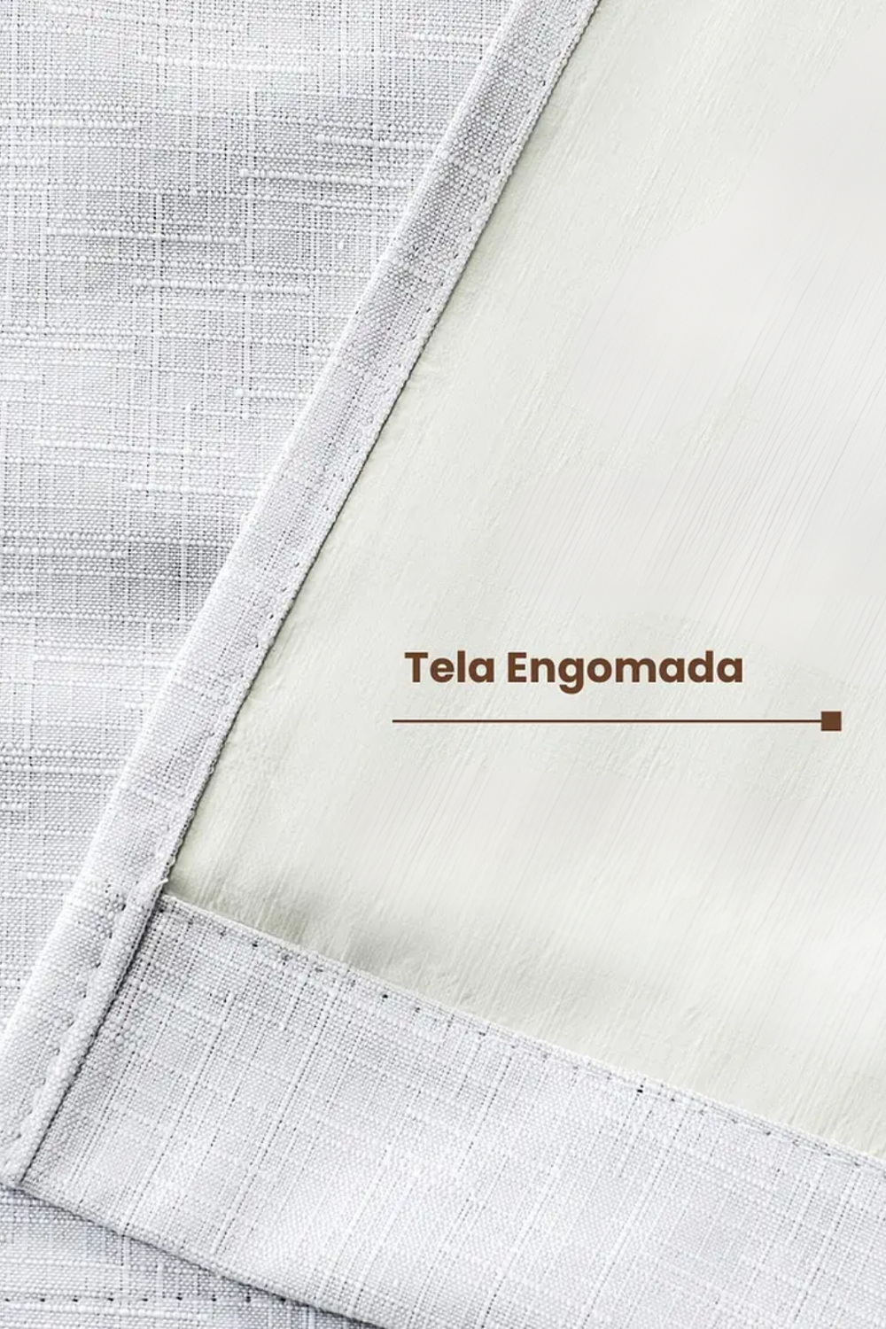 Pack 2 Cortina Blackout Lino 140x220cm Blanco-3