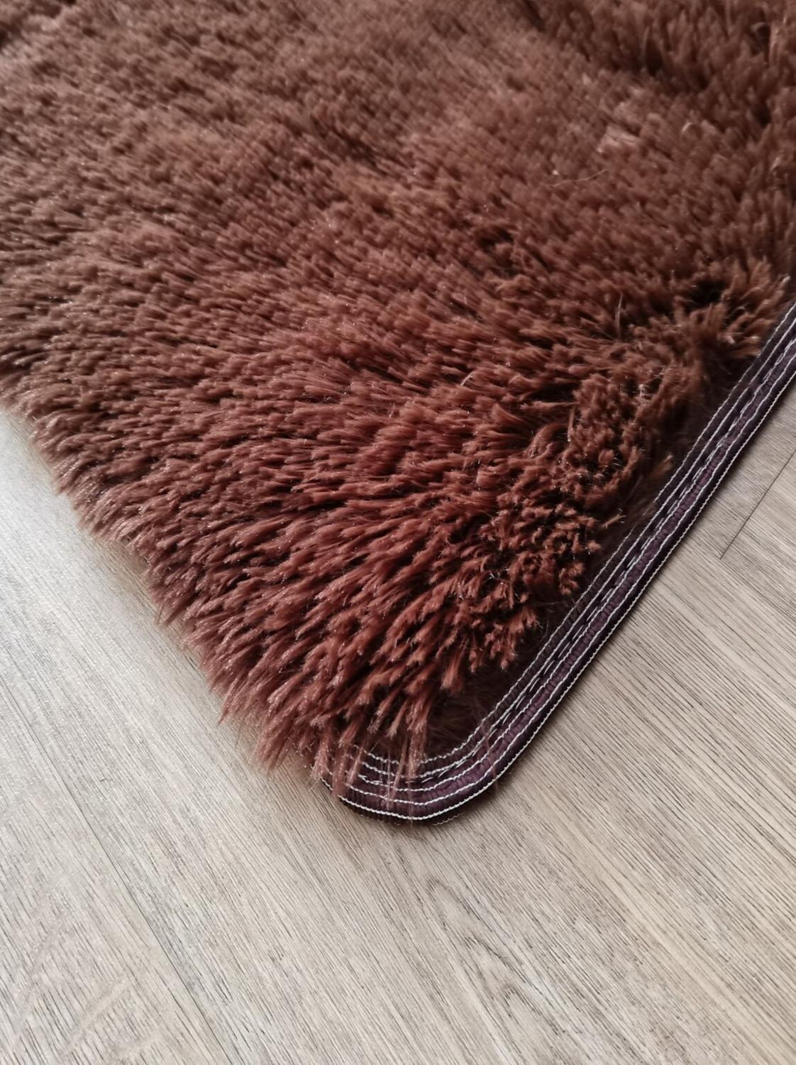 Alfombra Bajada De Cama Clems Shaggy 60x150 Café-5