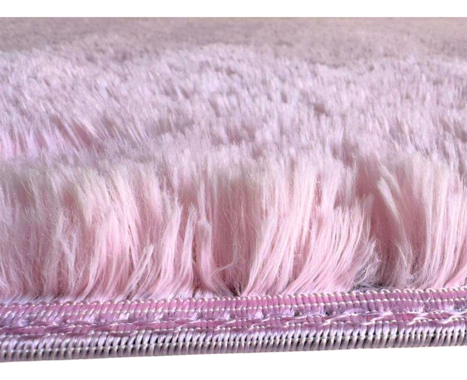 Alfombra Peluda Shaggy Rosa 200x220 Clems-4