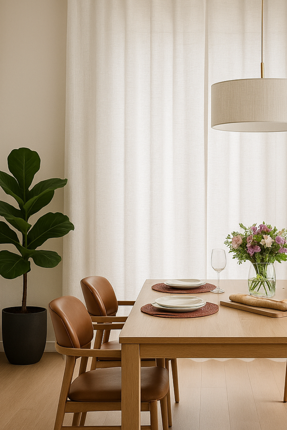 Cortina Blackout Lino 140x220cm Blanco-5