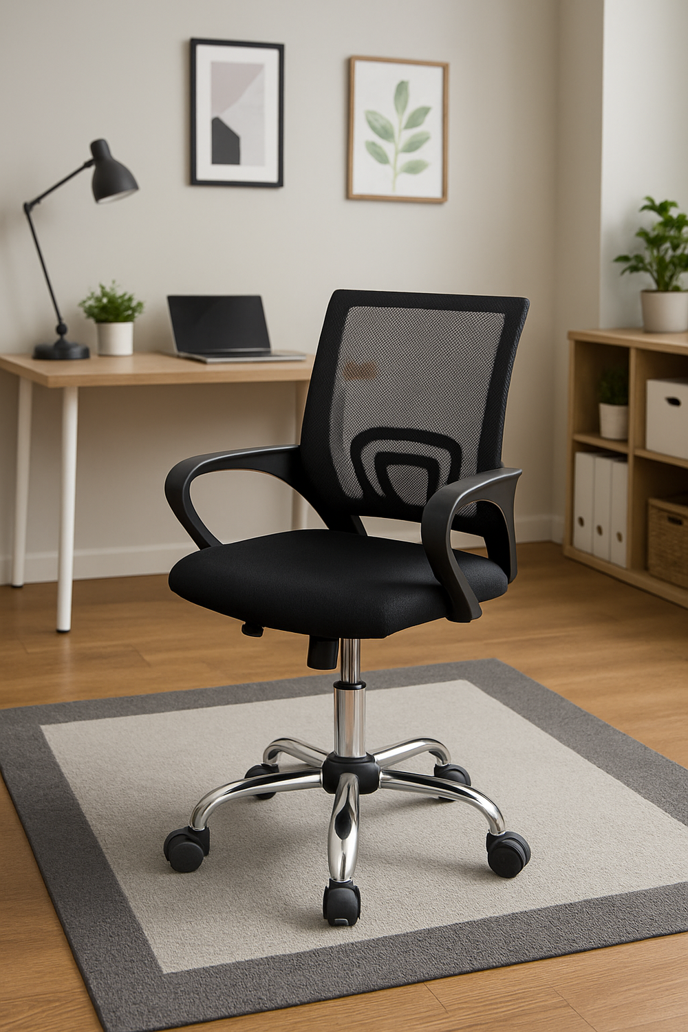Silla De Oficina para Escritorio Negra-0