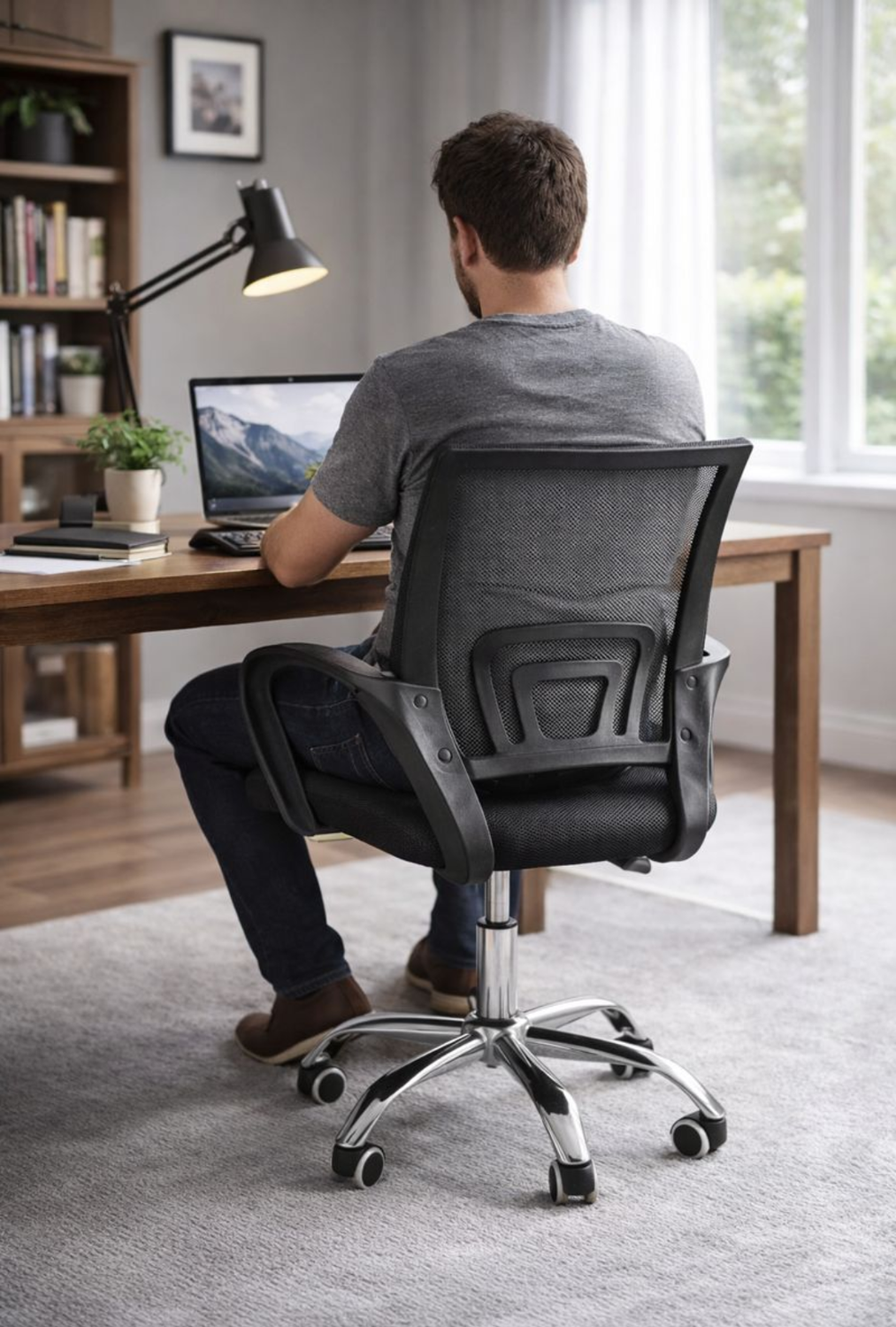 Silla De Oficina para Escritorio Negra-2
