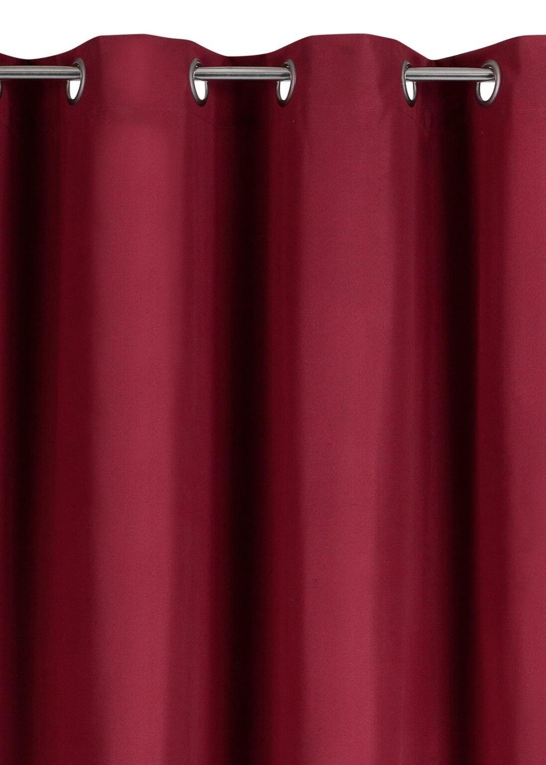 Cortina Tradicional 100% Blackout Rojo-6