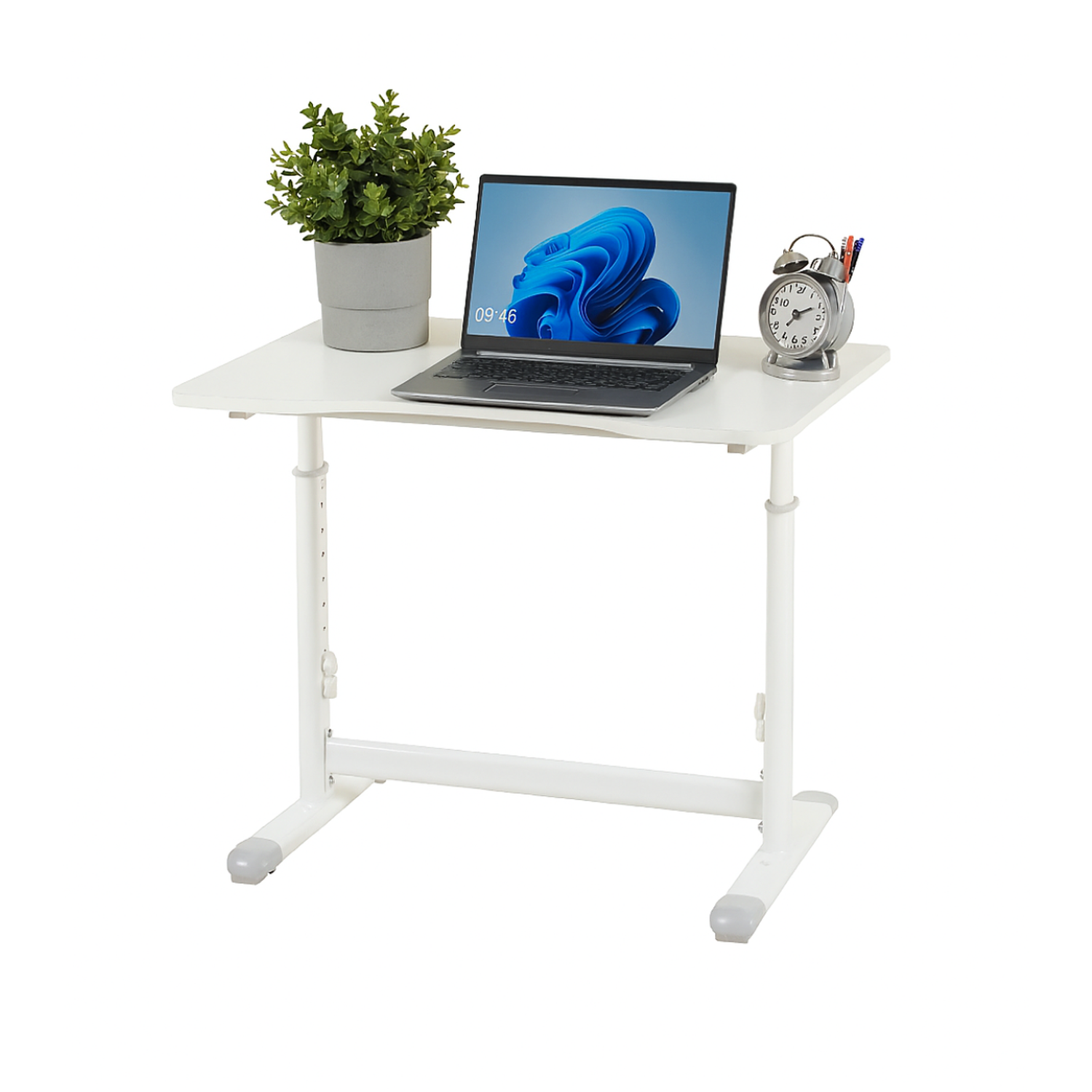 Escritorio Funcional Altura Ajustable 80x60x63-86cm Blanco-4