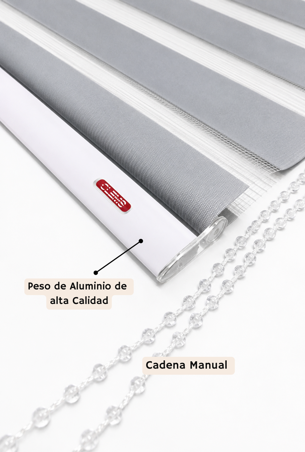 Cortina Roller Duo 120x220 Gris-4