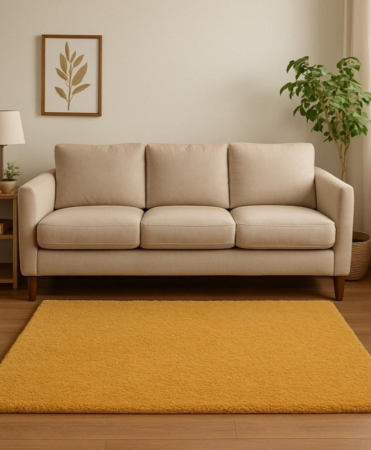 Alfombra Timmy Extra-peluda Lisa Amarillo Gold 55x145-2