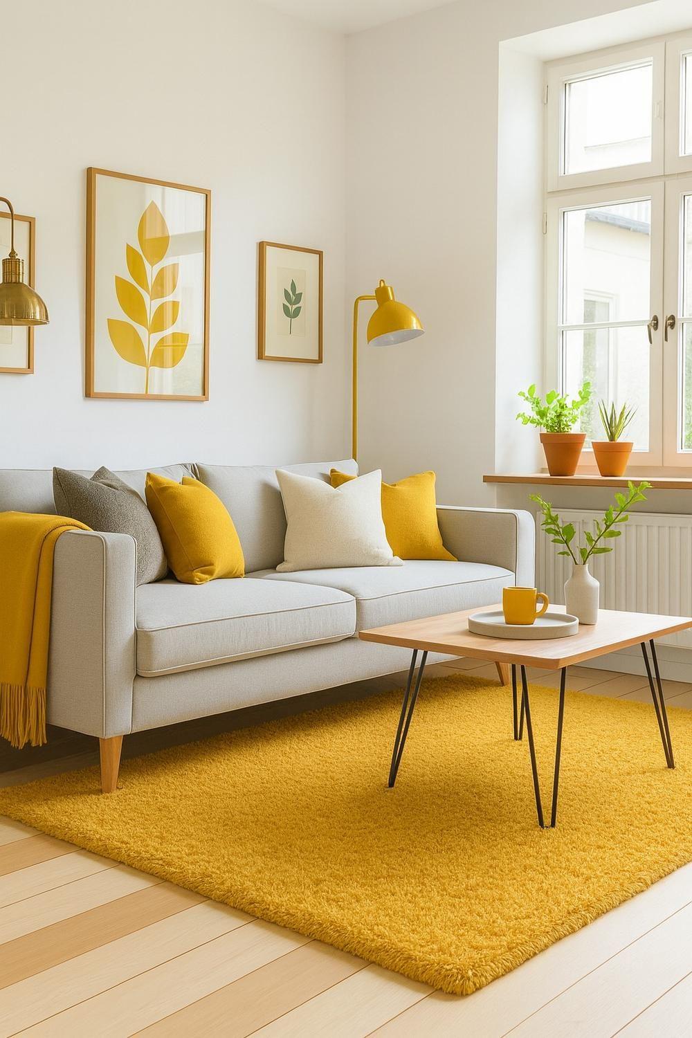 Alfombra Timmy Extra-peluda Lisa Amarillo Gold 55x145-3