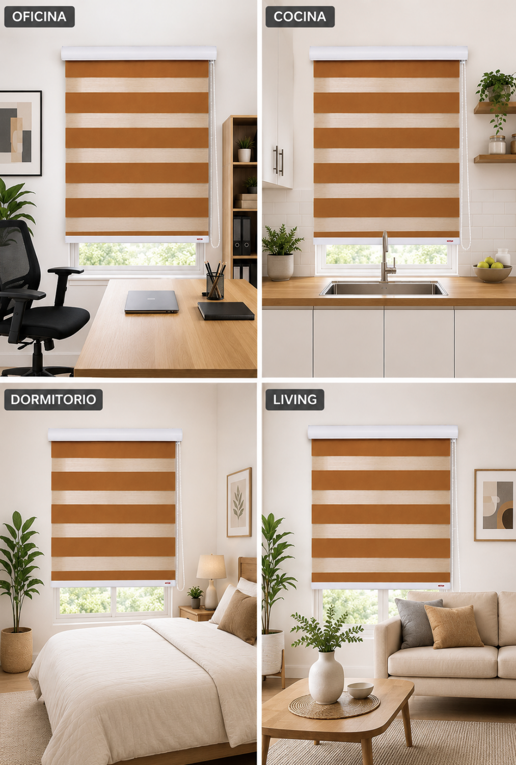 Cortina Roller Duo 150x180 Madera-5