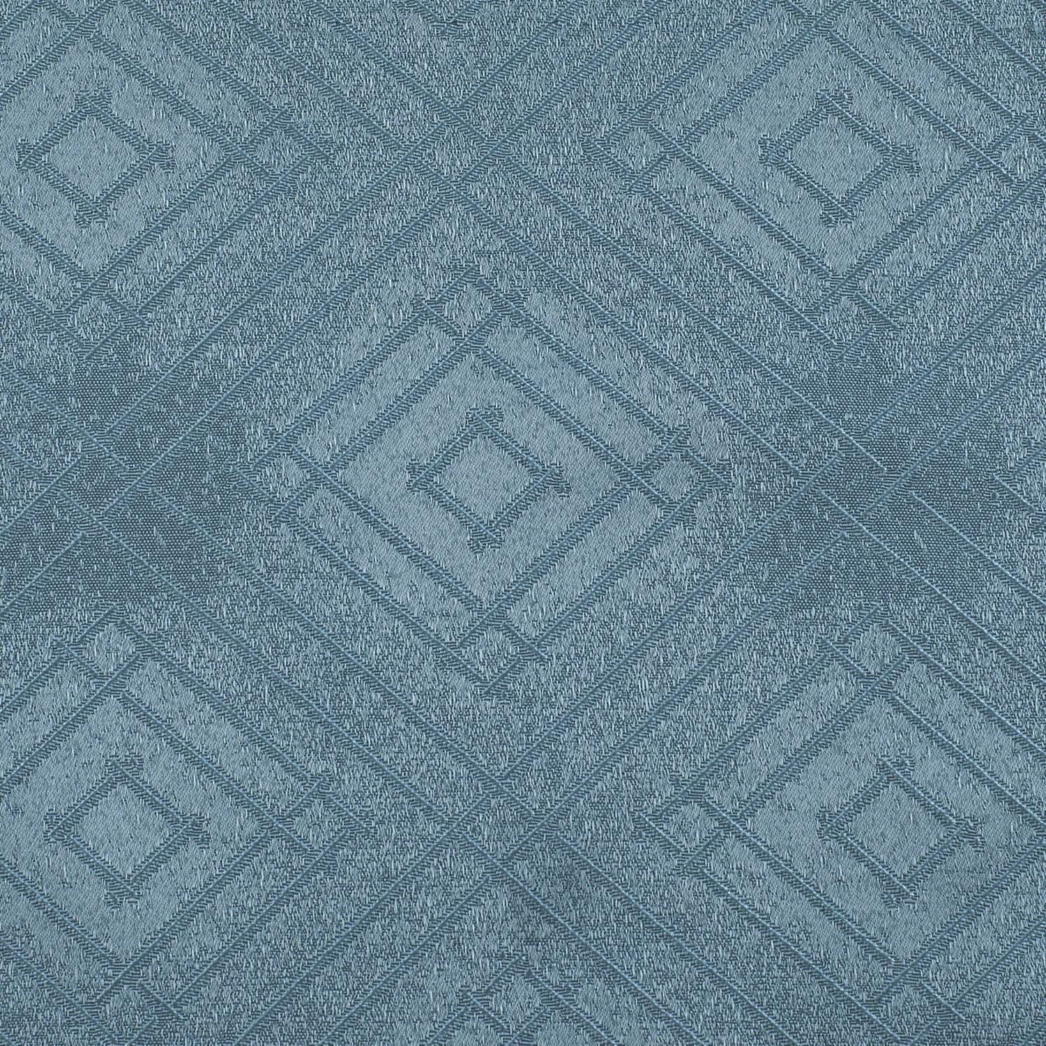Cortina Tradicional 100% Blackout Geometrica Turquesa-2
