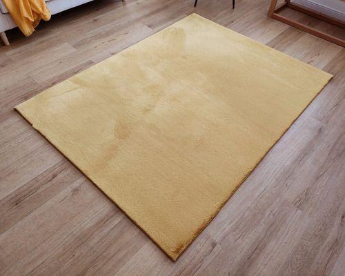 Alfombra Timmy Peluda Extra Suave Amarillo Gold 150x200-2