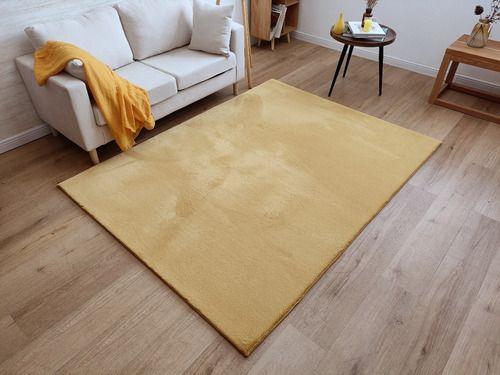 Alfombra Timmy Peluda Extra Suave Amarillo Gold 150x200-4