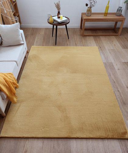 Alfombra Timmy Peluda Extra Suave Amarillo Gold 150x200-6