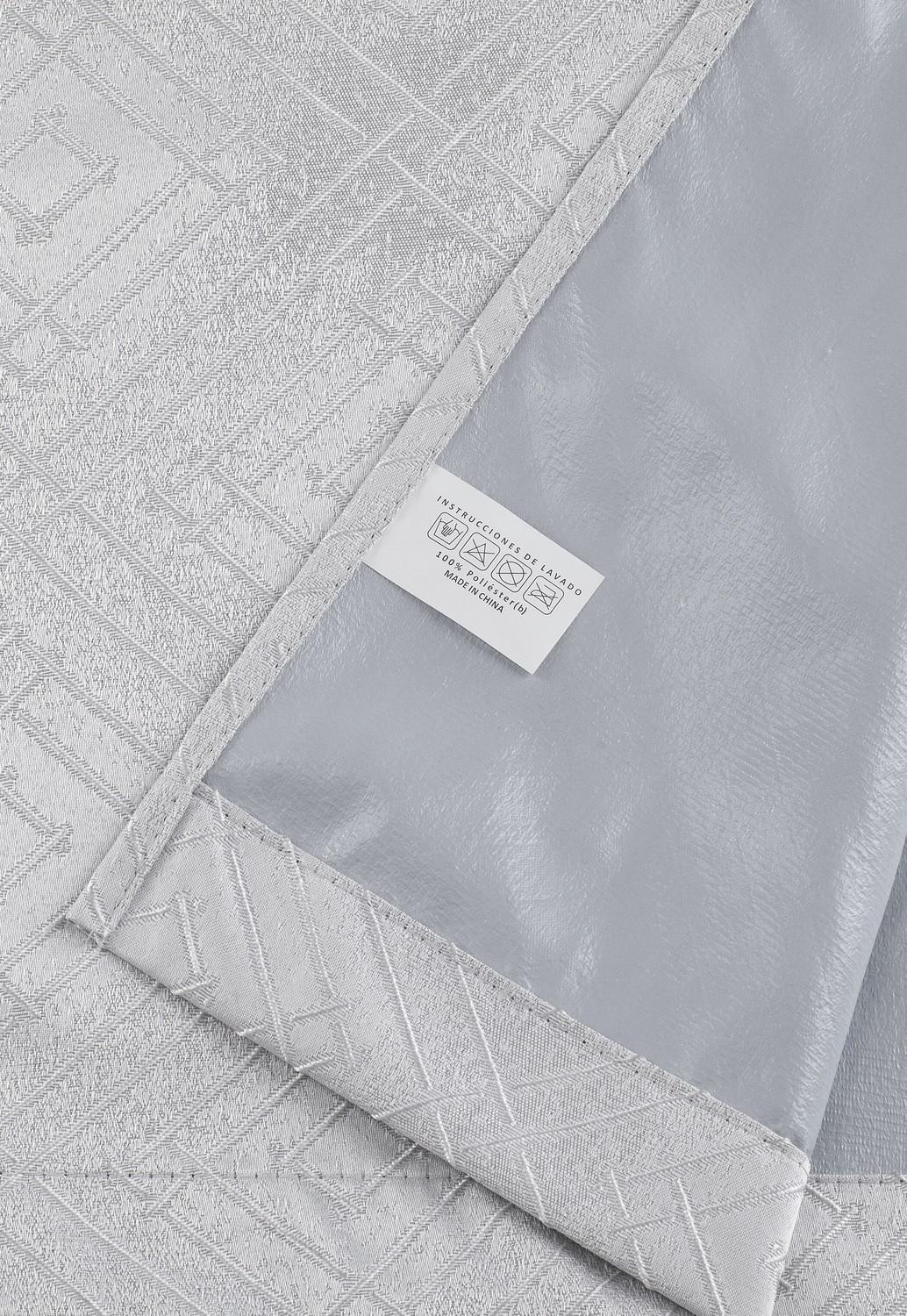 Cortina Tradicional 100% Blackout Geometrica Blanco-5