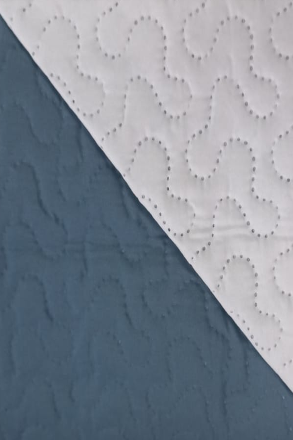 Cubrecama Quilt Reversible King 280x260cm Azul-3