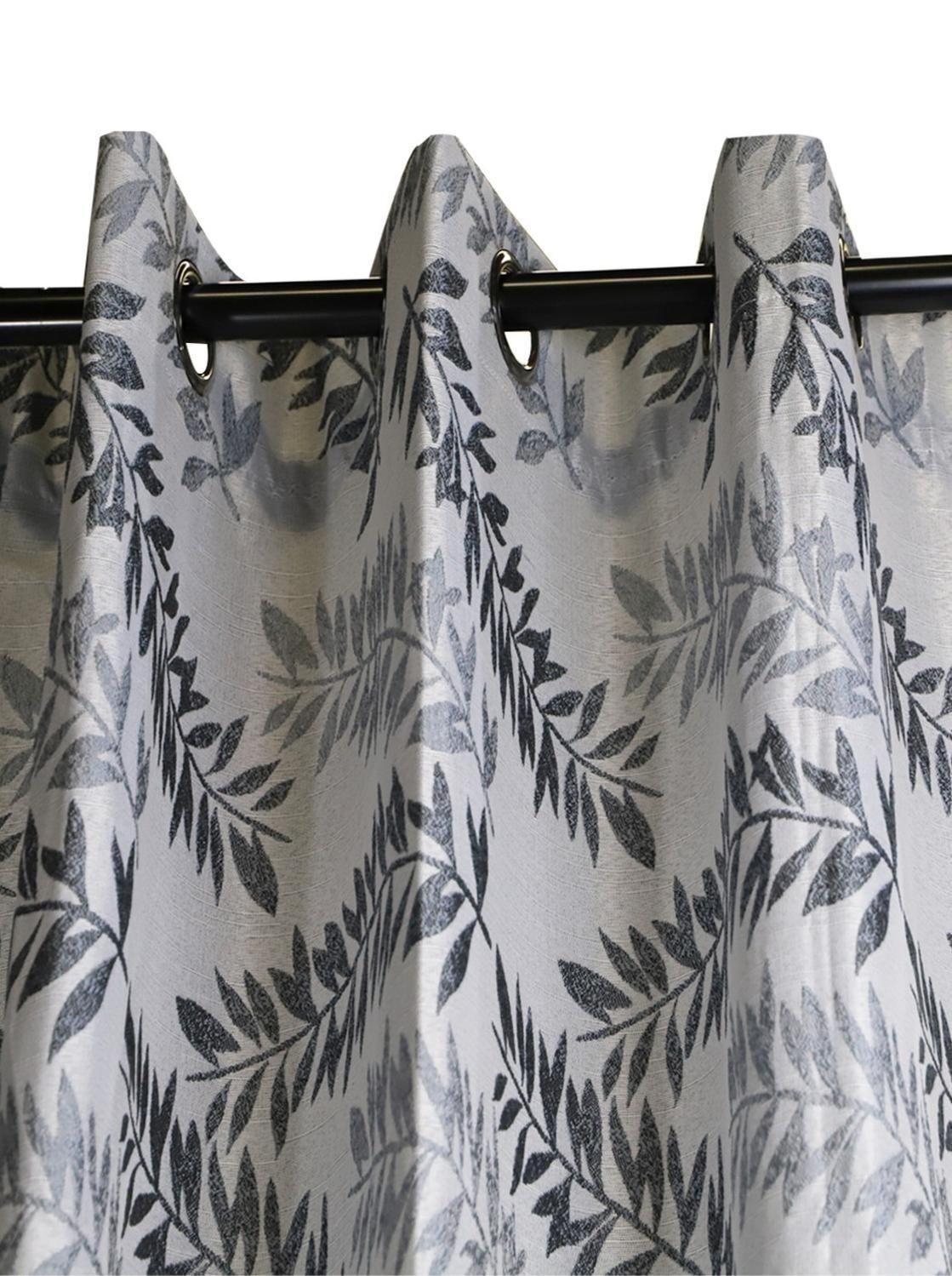 Cortina Tradicional 100% Blackout Hoja Gris-2