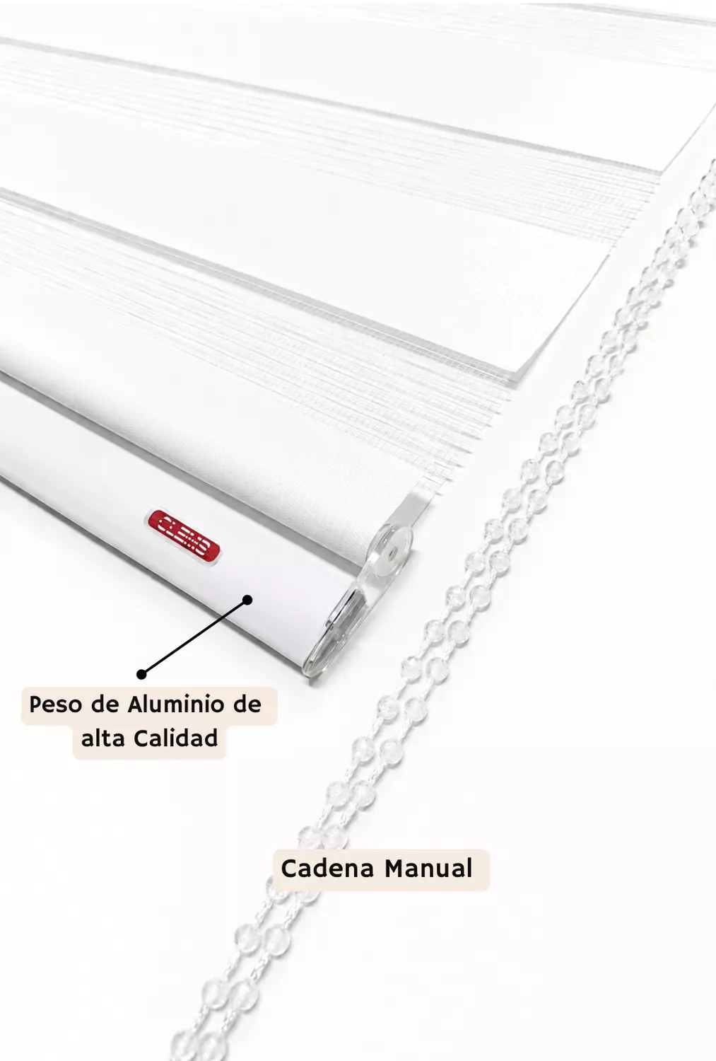 Cortina Roller Duo 165x160 Perla-4