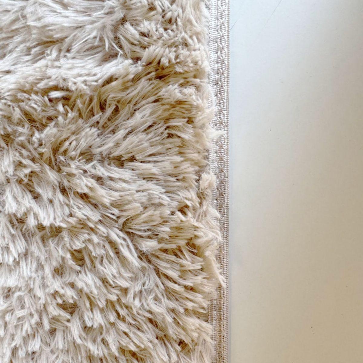 Alfombra Peluda Shaggy Beige 200x220 Clems-6