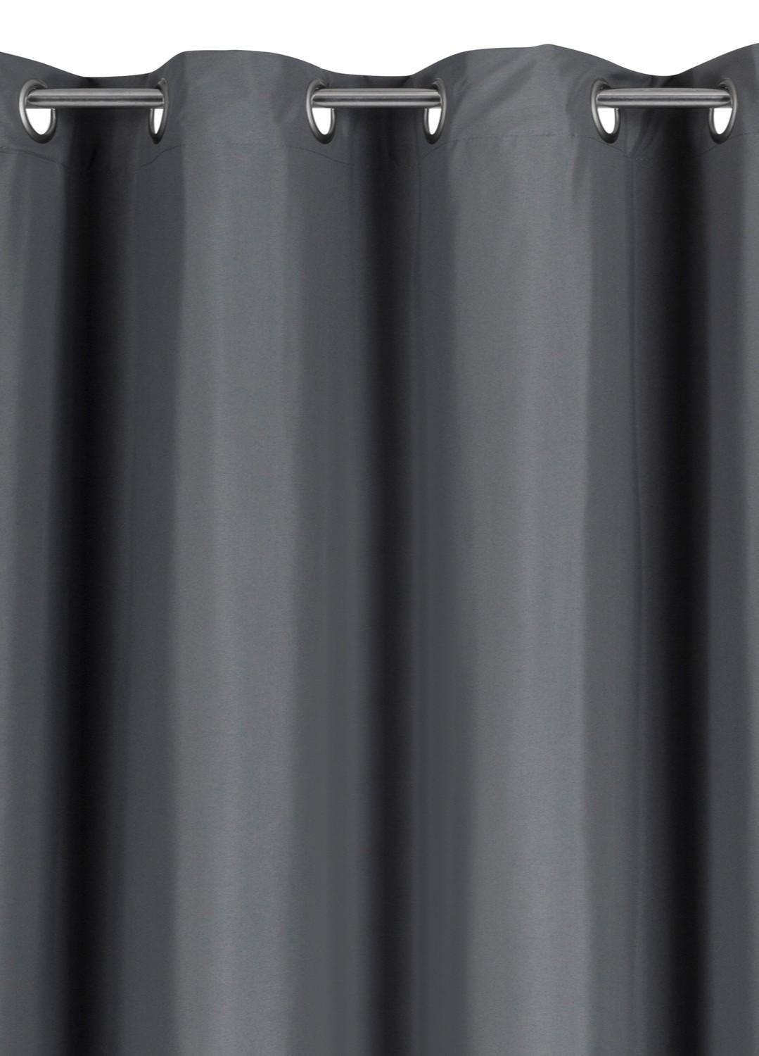 Pack 2 Cortina de Tela Delgada 100% Blackout Gris-6