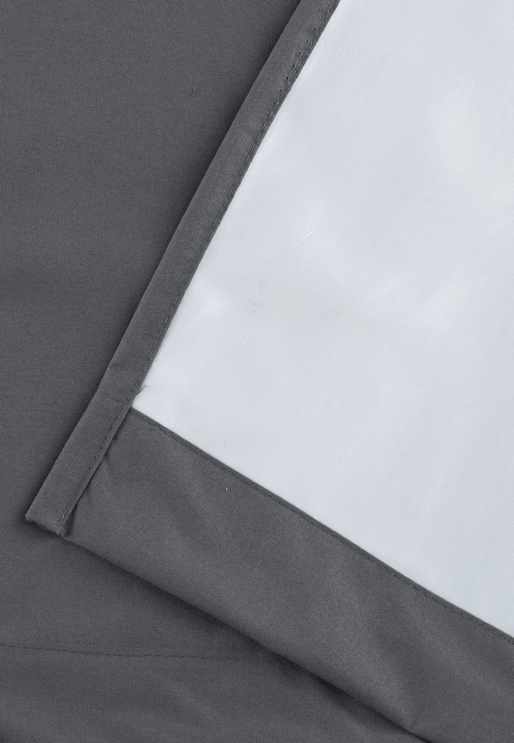 Pack 2 Cortina de Tela Delgada 100% Blackout Gris-7