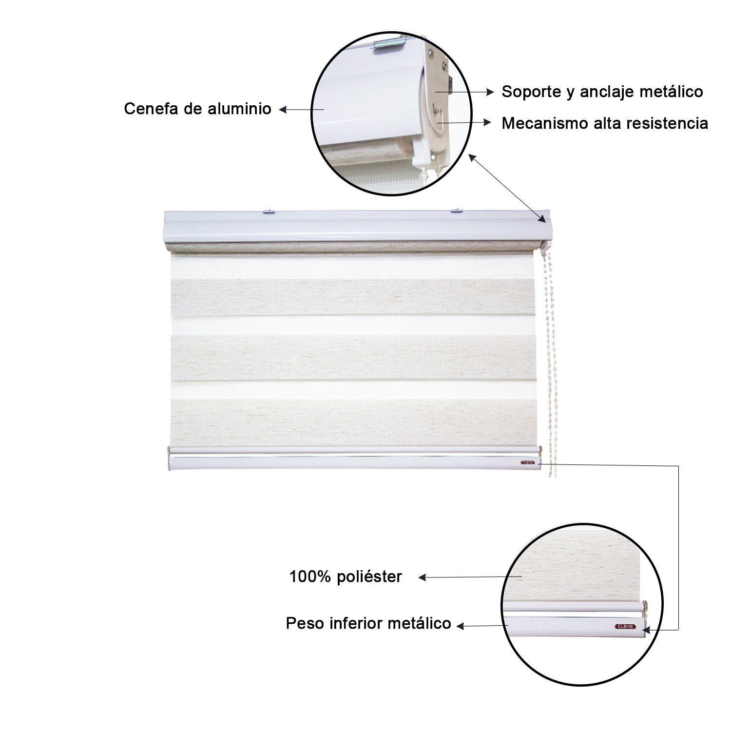 Cortina Roller Duo 135X140 Lino-2