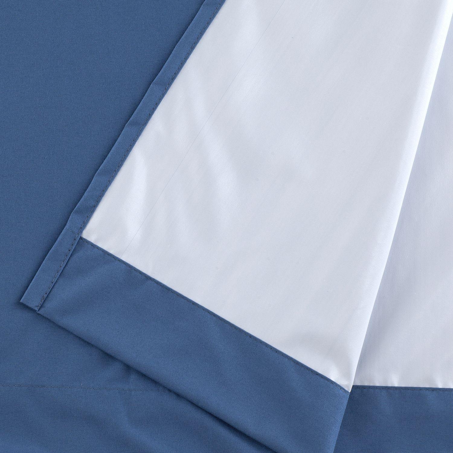 Pack 2 Cortina Tradicional 100% Blackout Azul-2