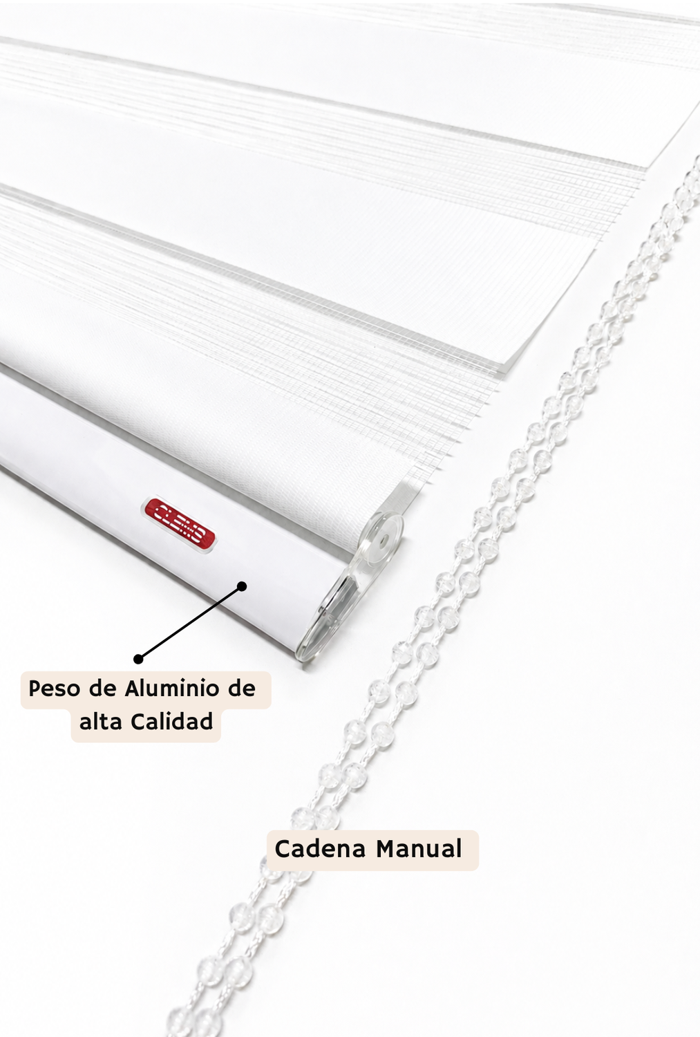 Cortina Roller Duo 120x160 Perla-4