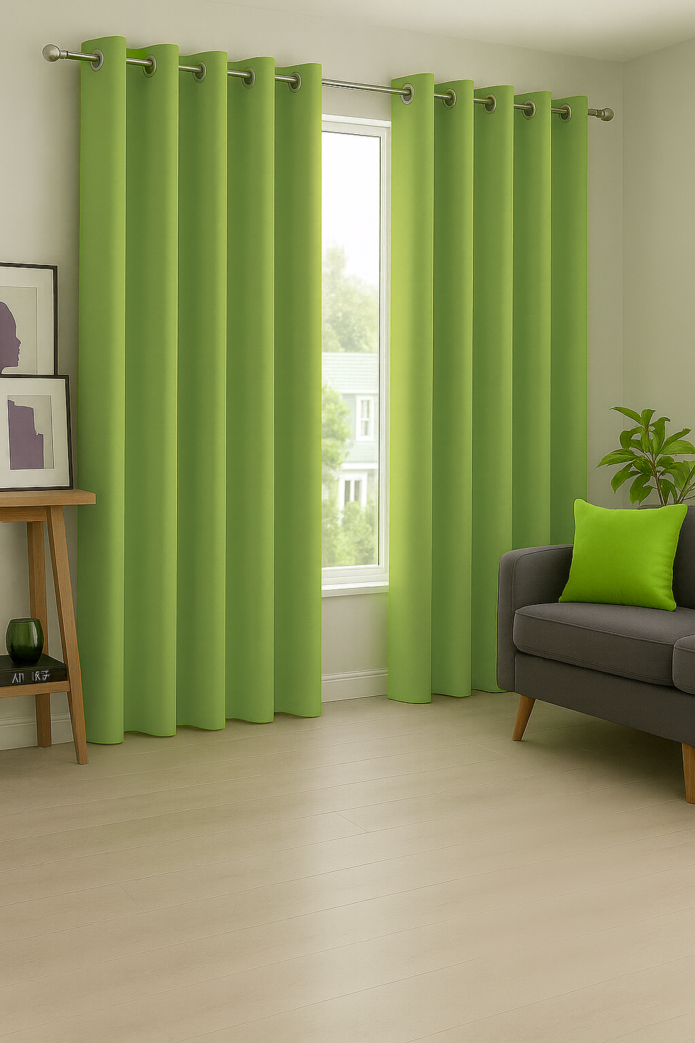 Pack 2 Cortina Tradicional 100% Blackout Verde-4