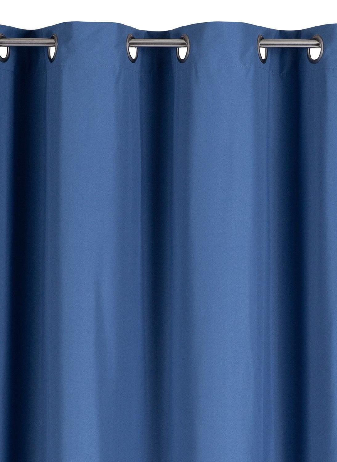 Cortina Tradicional 100% Blackout Azul-6