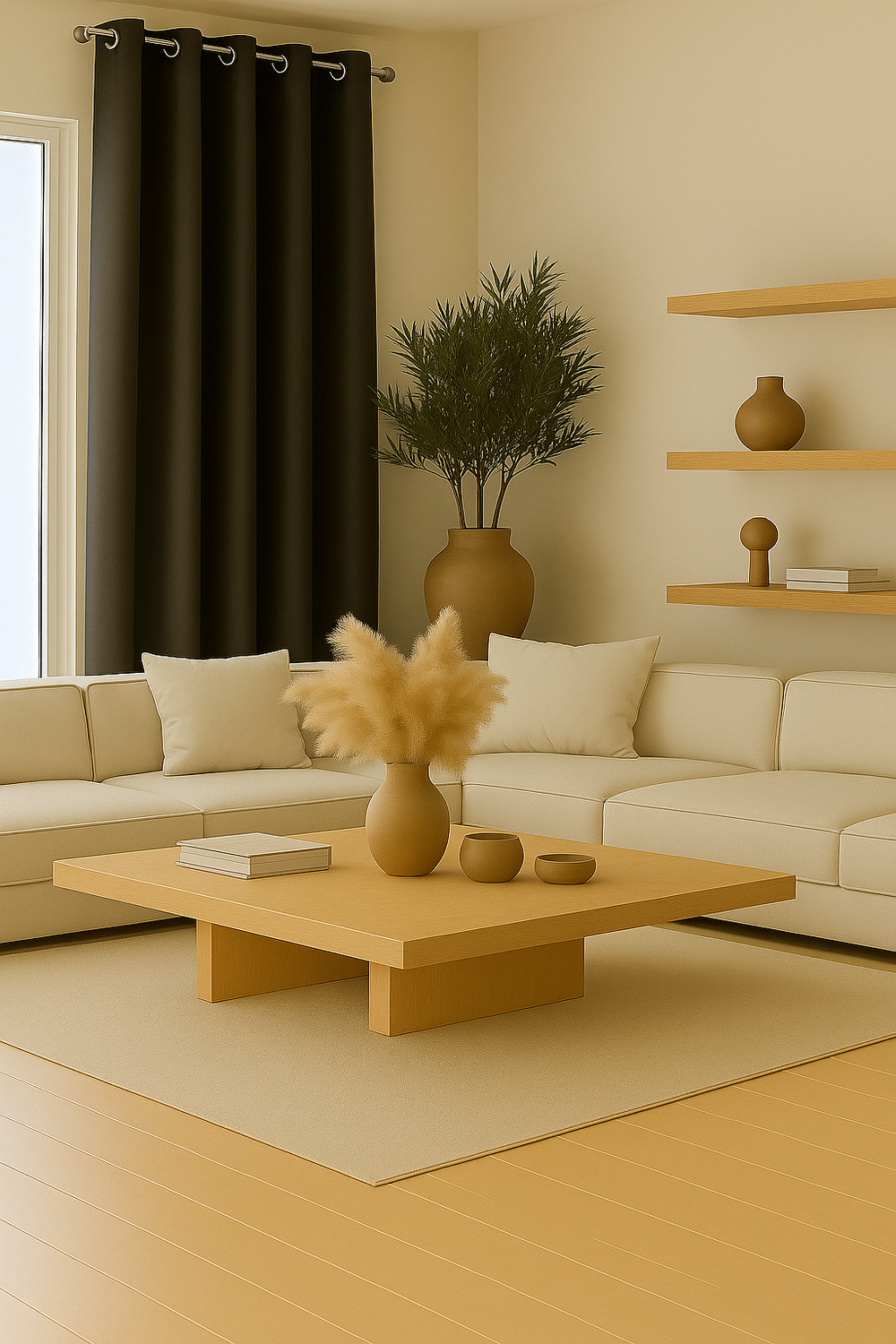 Cortina Tradicional 100% Blackout Cafe Oscuro-0