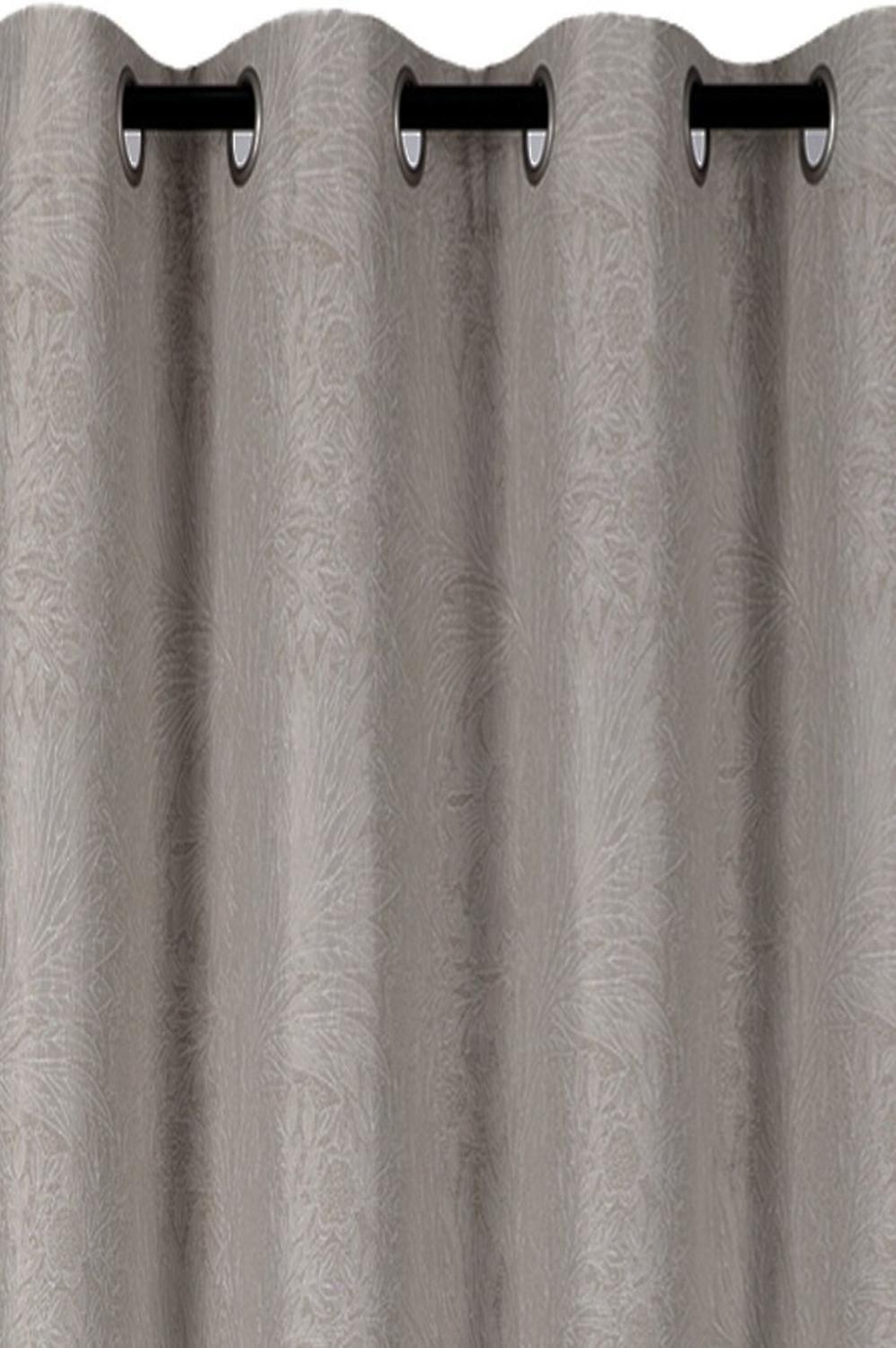 Cortina Blackout Flores Café Claro 135x225-4