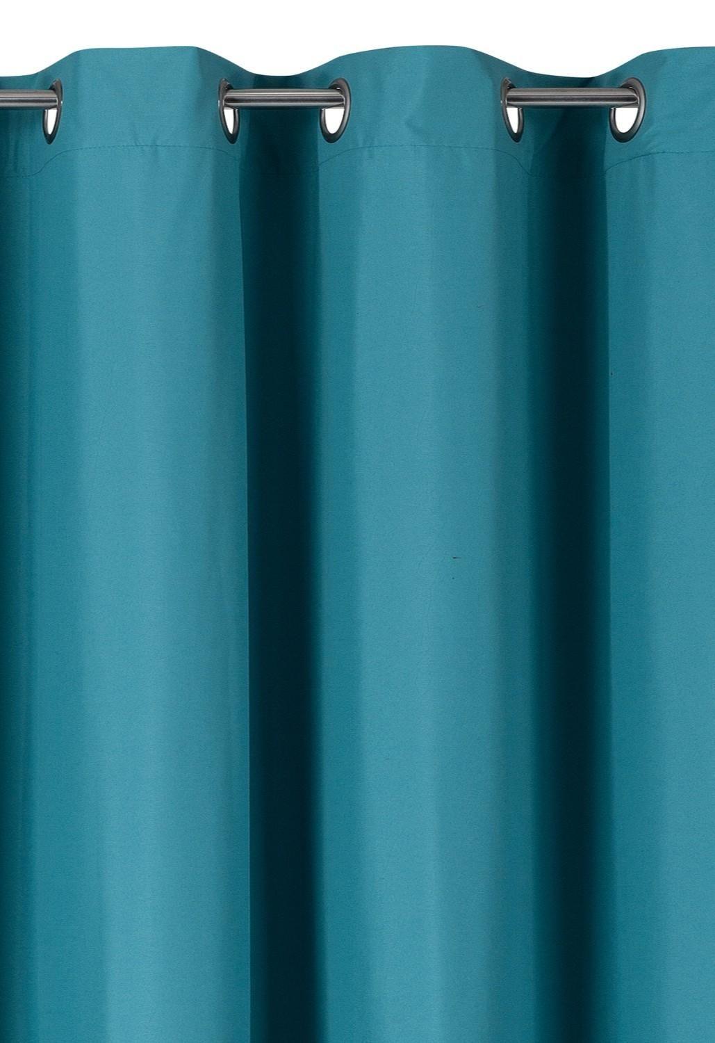 Pack 2 Cortina Tradicional 100% Blackout Turquesa-6