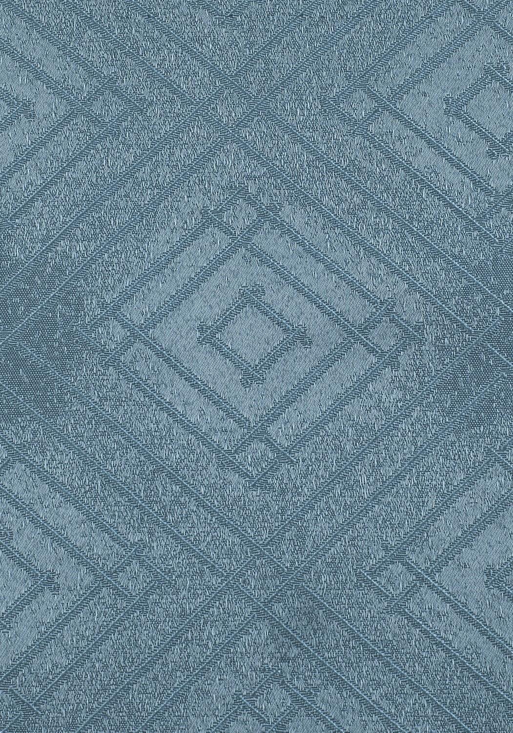 Pack 2 Cortina Tradicional 100% Blackout Geometrica Turquesa-6