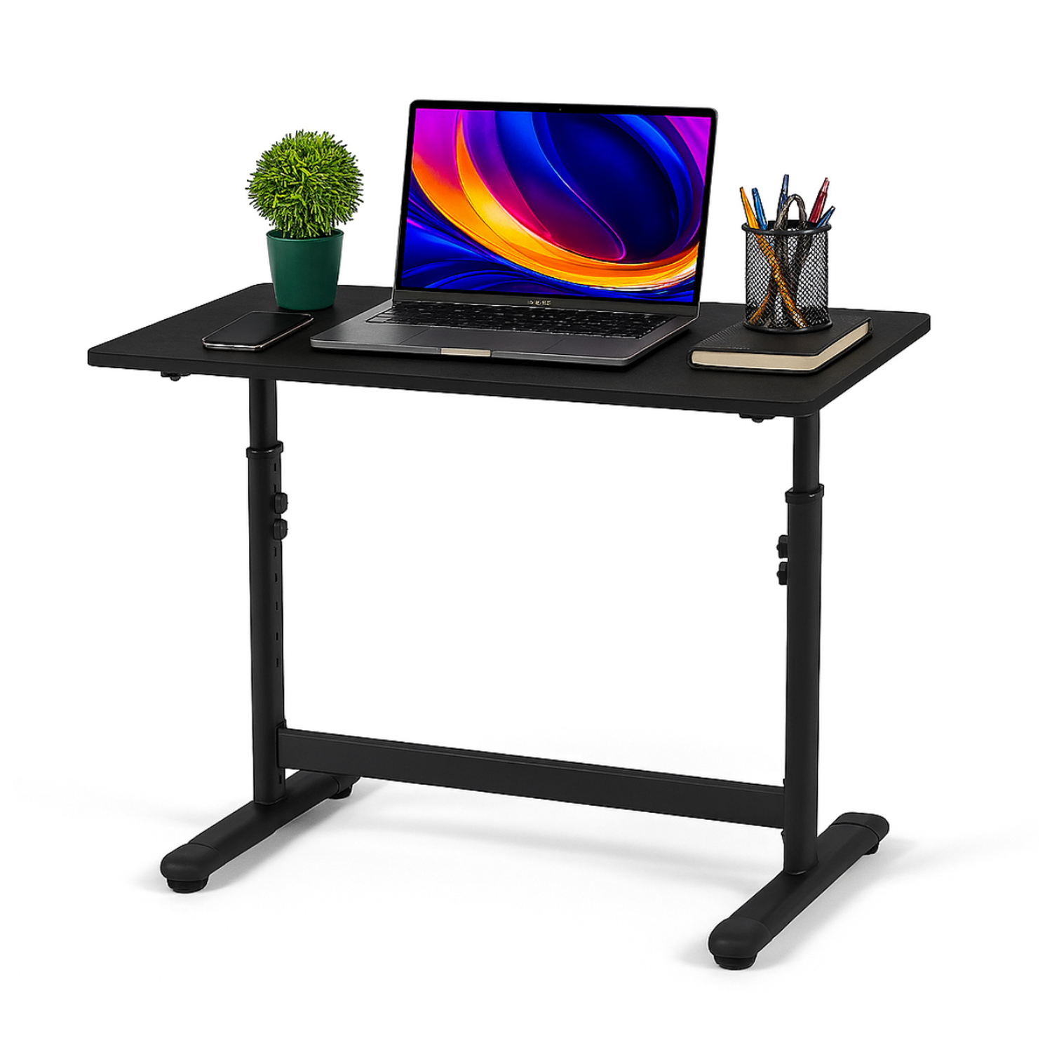 Escritorio Funcional Altura Ajustable 120x60x63-86cm Negro-4
