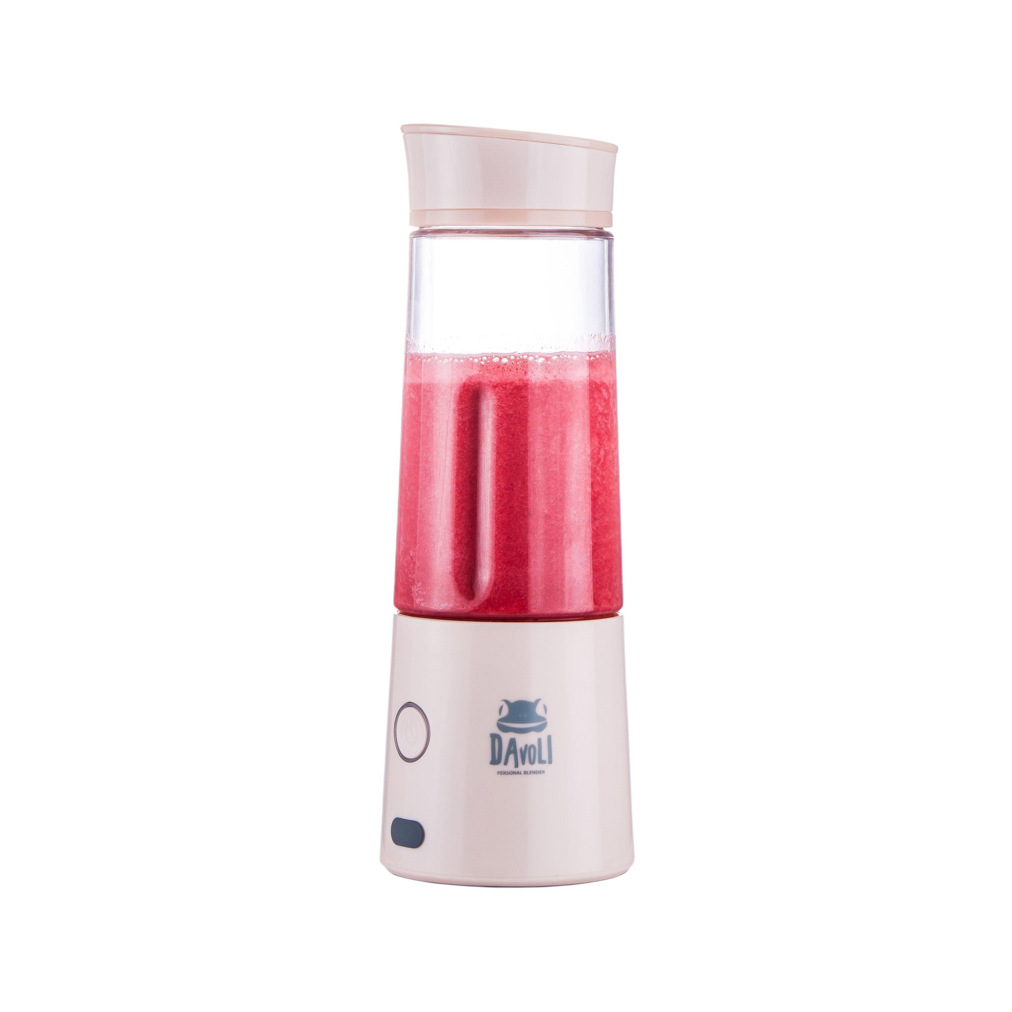Licuadora Personal Portátil Davoli Vaso de Tritán Rosada -5