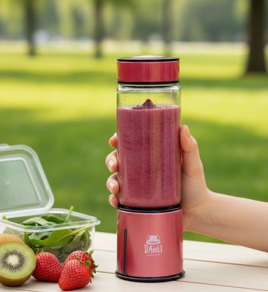 Licuadora Personal Portatil Davoli Titan Rosada-4