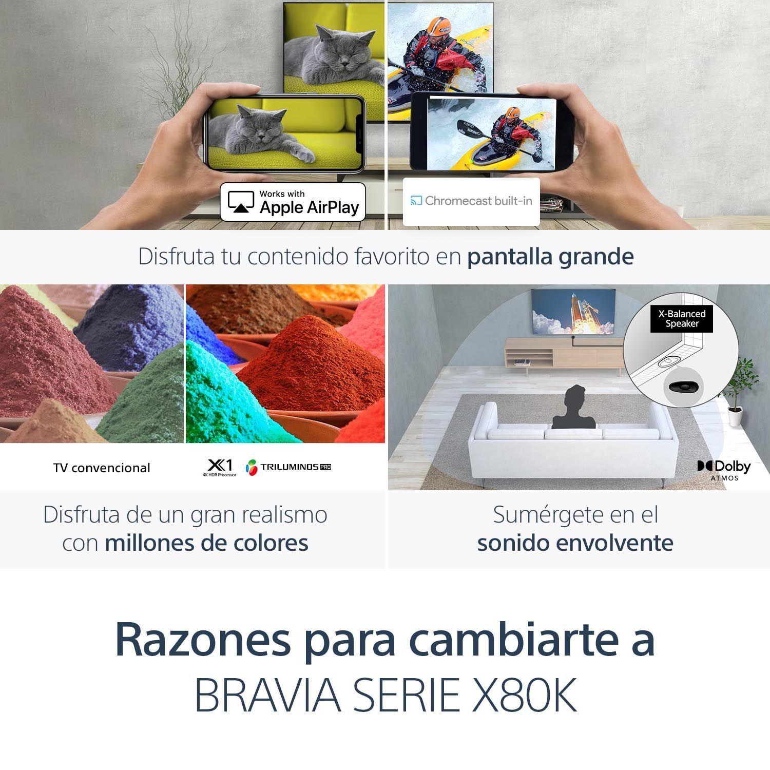 LED Smart TV 75' 4K Ultra HD Google TV KD-75X80K-4